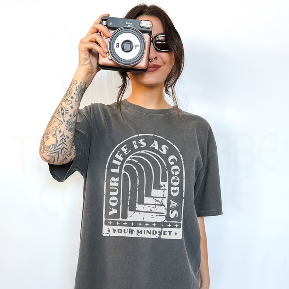 Comfort Colors Life is as Good as Your Mindset Graphic Tee Shirt - Picture 1 of 12